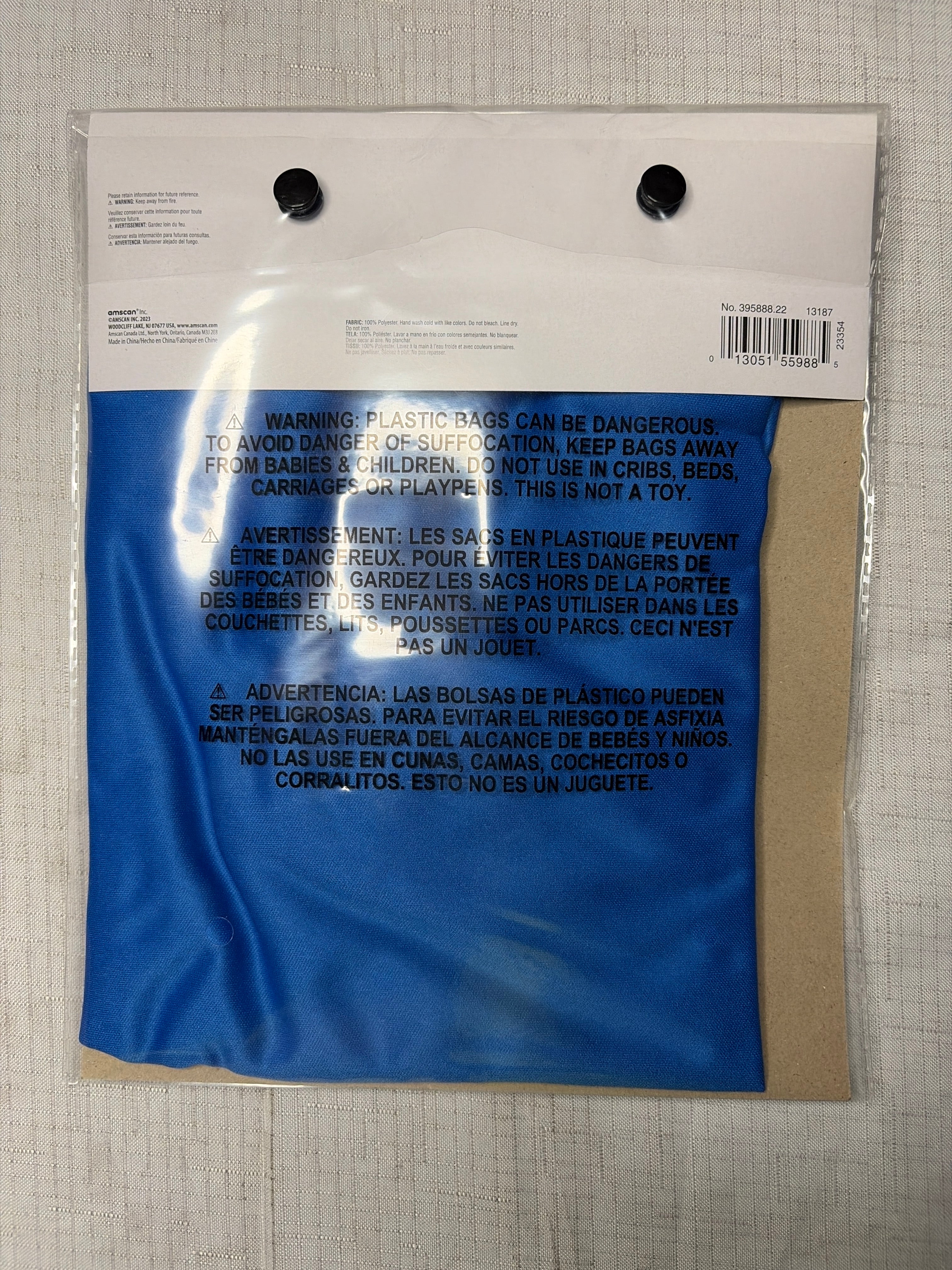Royal Blue Superhero Cape Costume Accessory