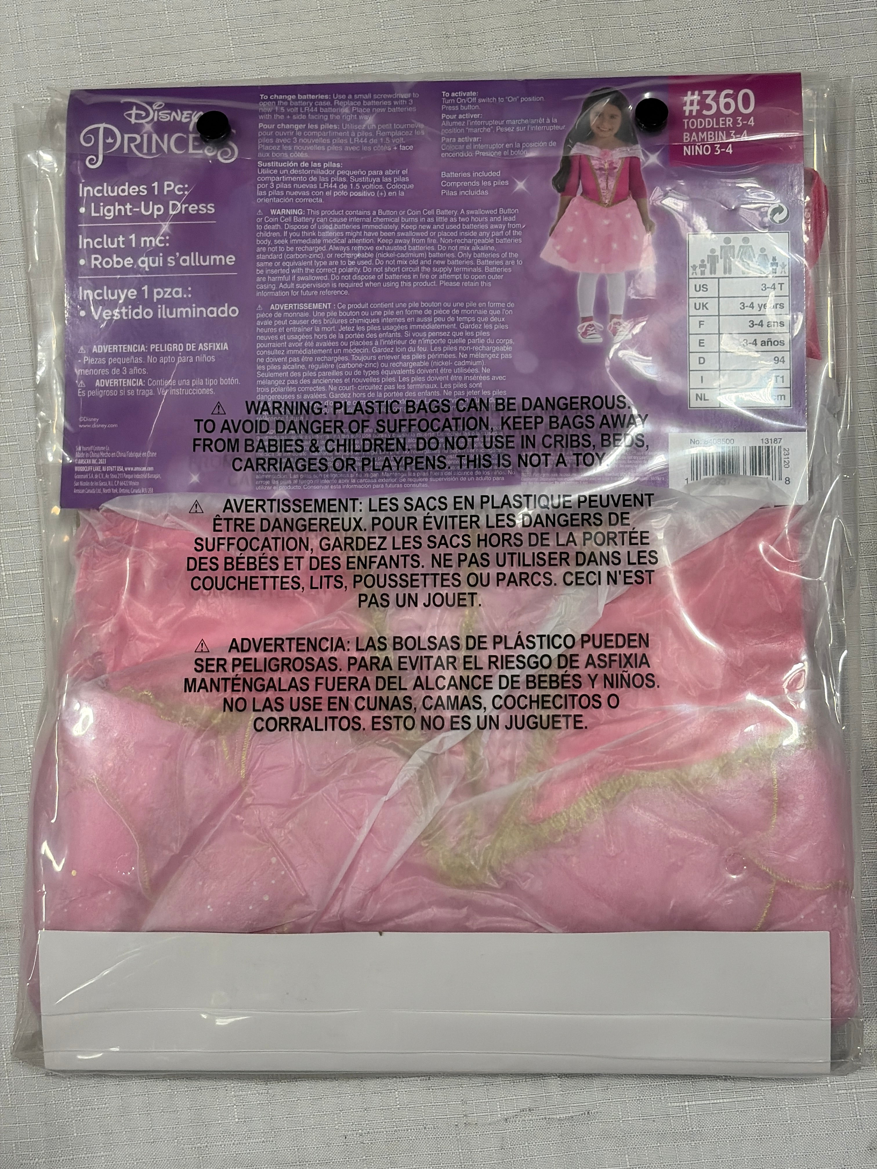 Disney Sleeping Beauty Aurora Light-Up Princess Dress for Kids