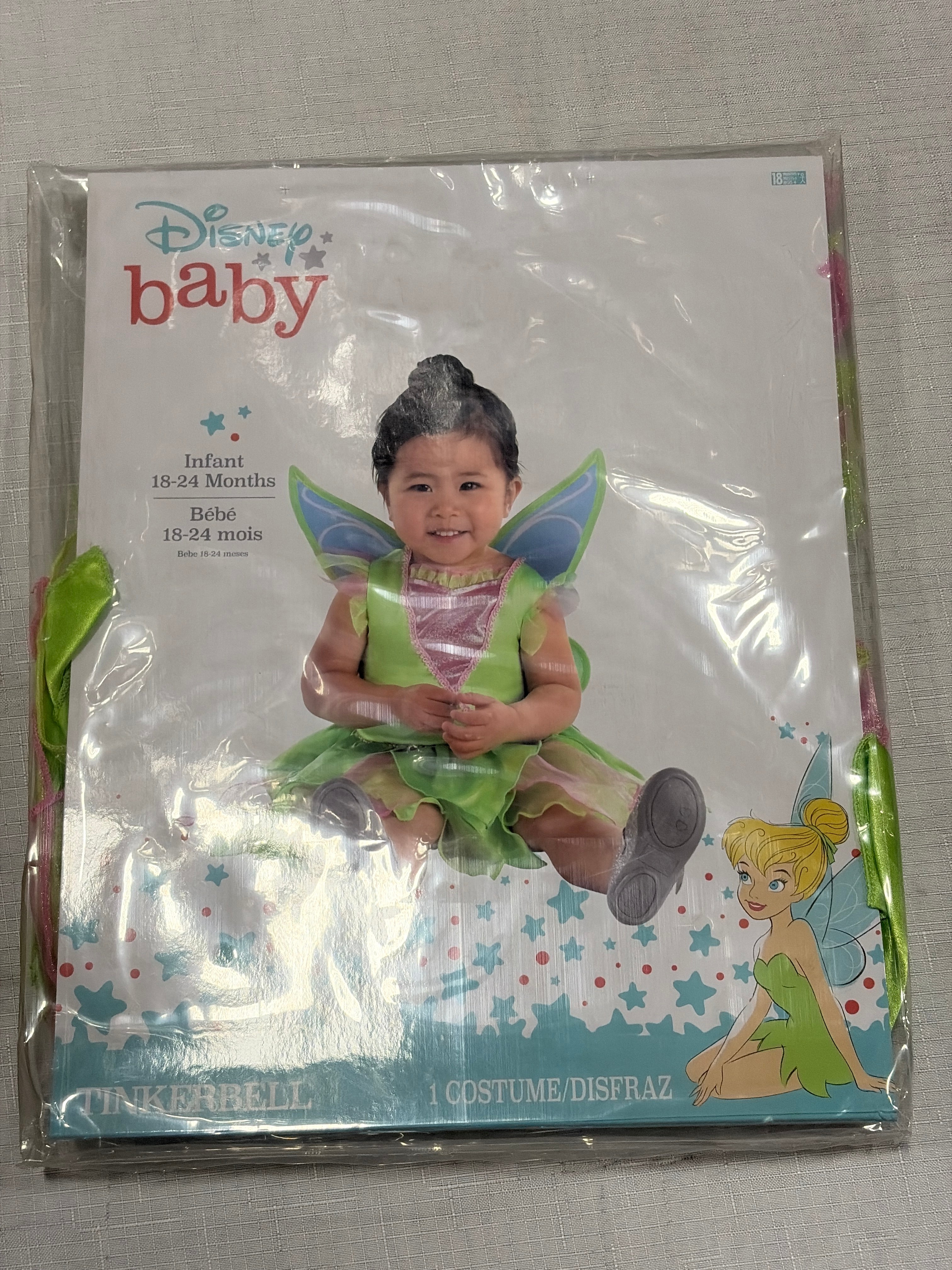 Disney Tinker Bell Fairy Costume with Wings for Kids - Green Dress
