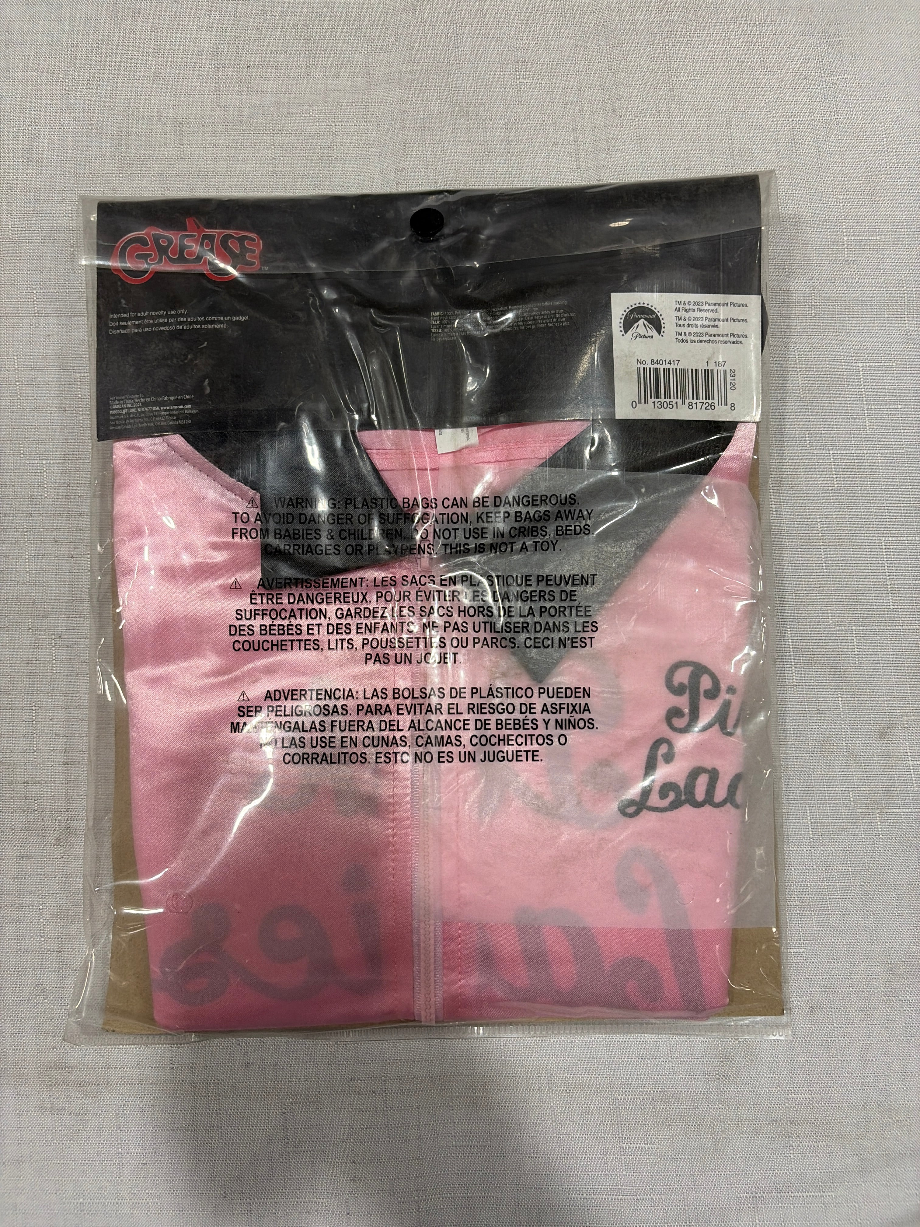 Grease Pink Ladies Jacket - Adult Costume Accessory