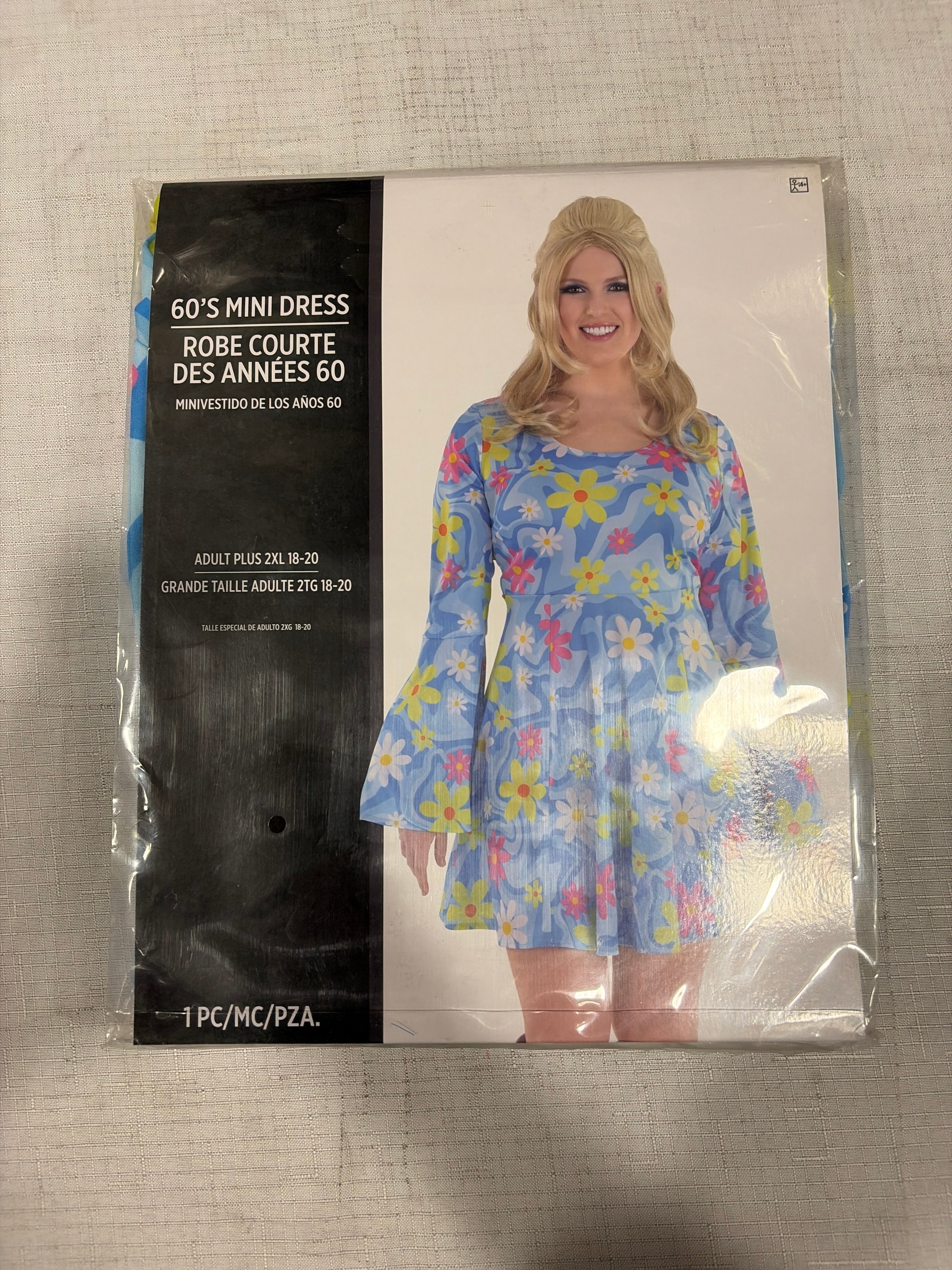 Groovy 60s Floral Mini Dress Costume