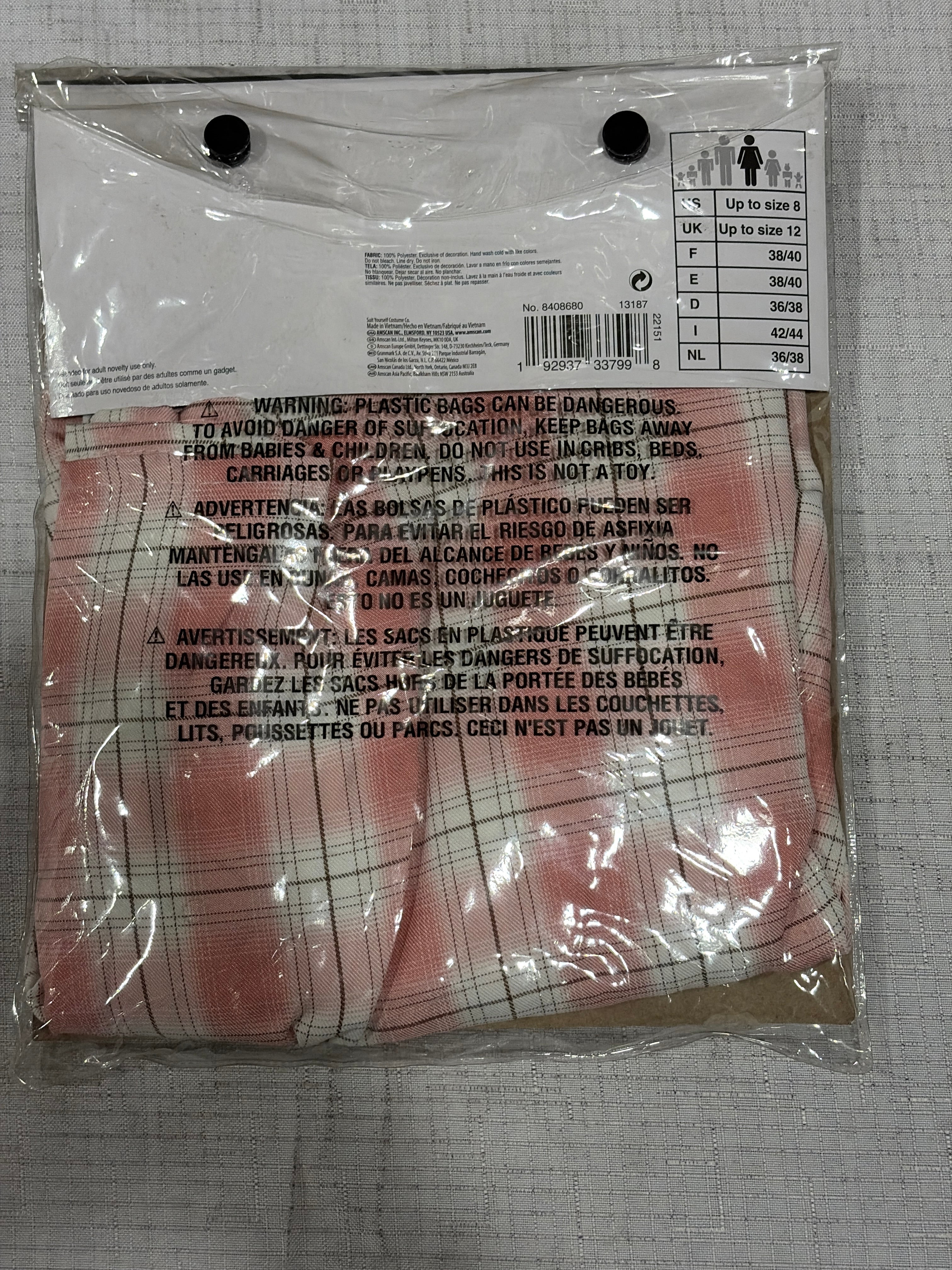 90s Plaid Mini Skirt Costume Accessory - S/M