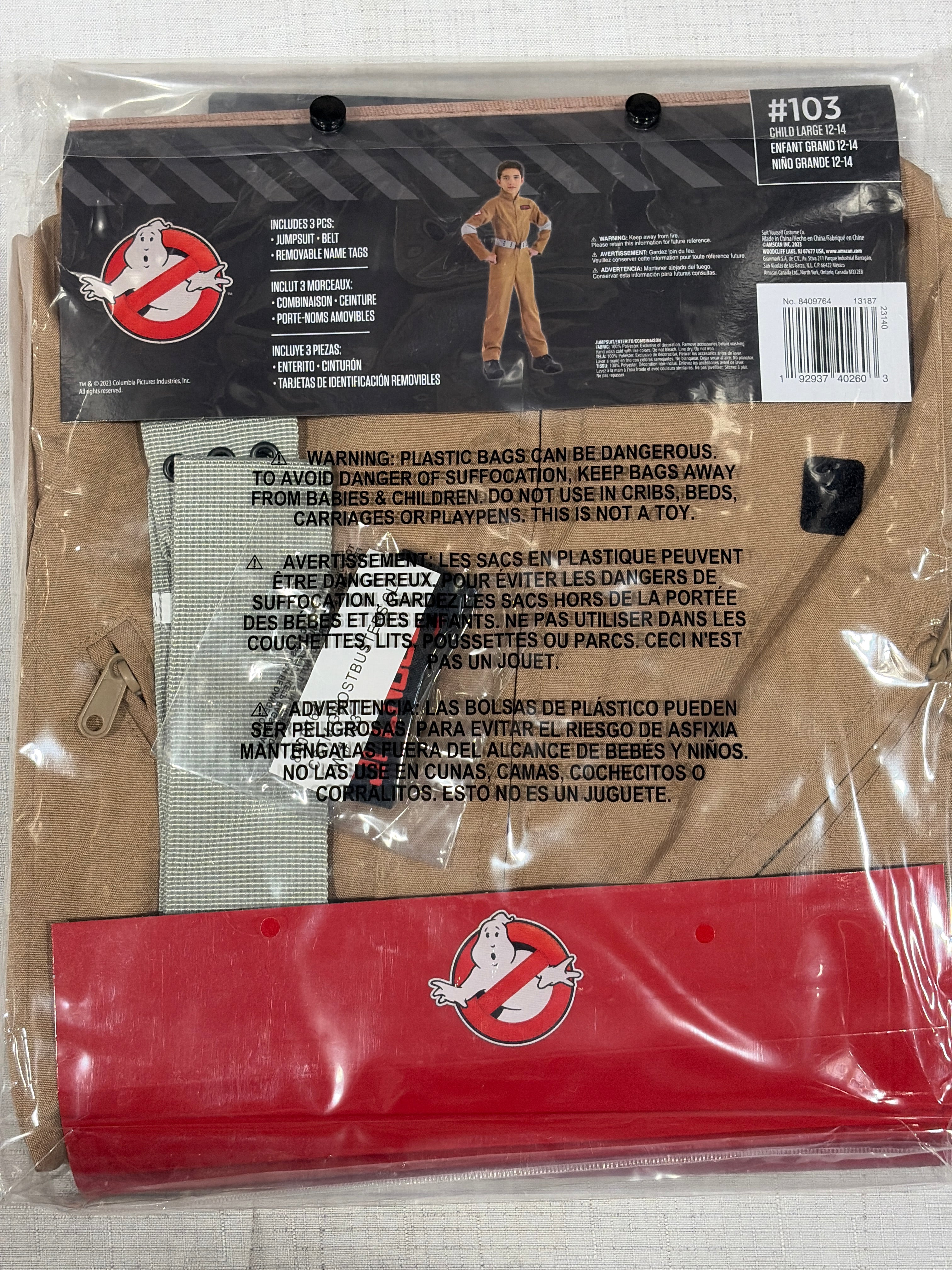 Kids' Ghostbusters Tan Jumpsuit Costume