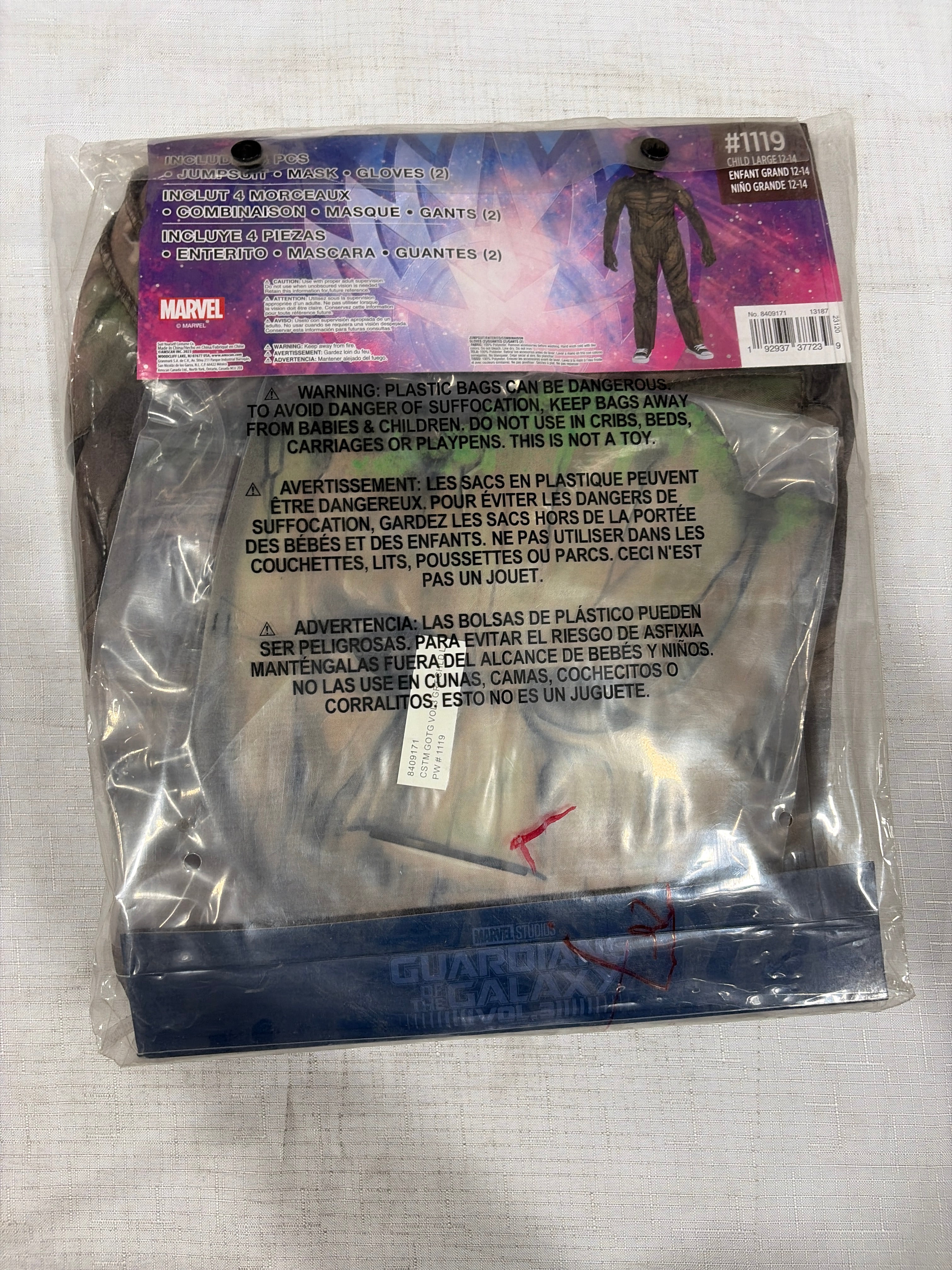 Kids' Marvel Guardians of the Galaxy Groot Halloween Costume