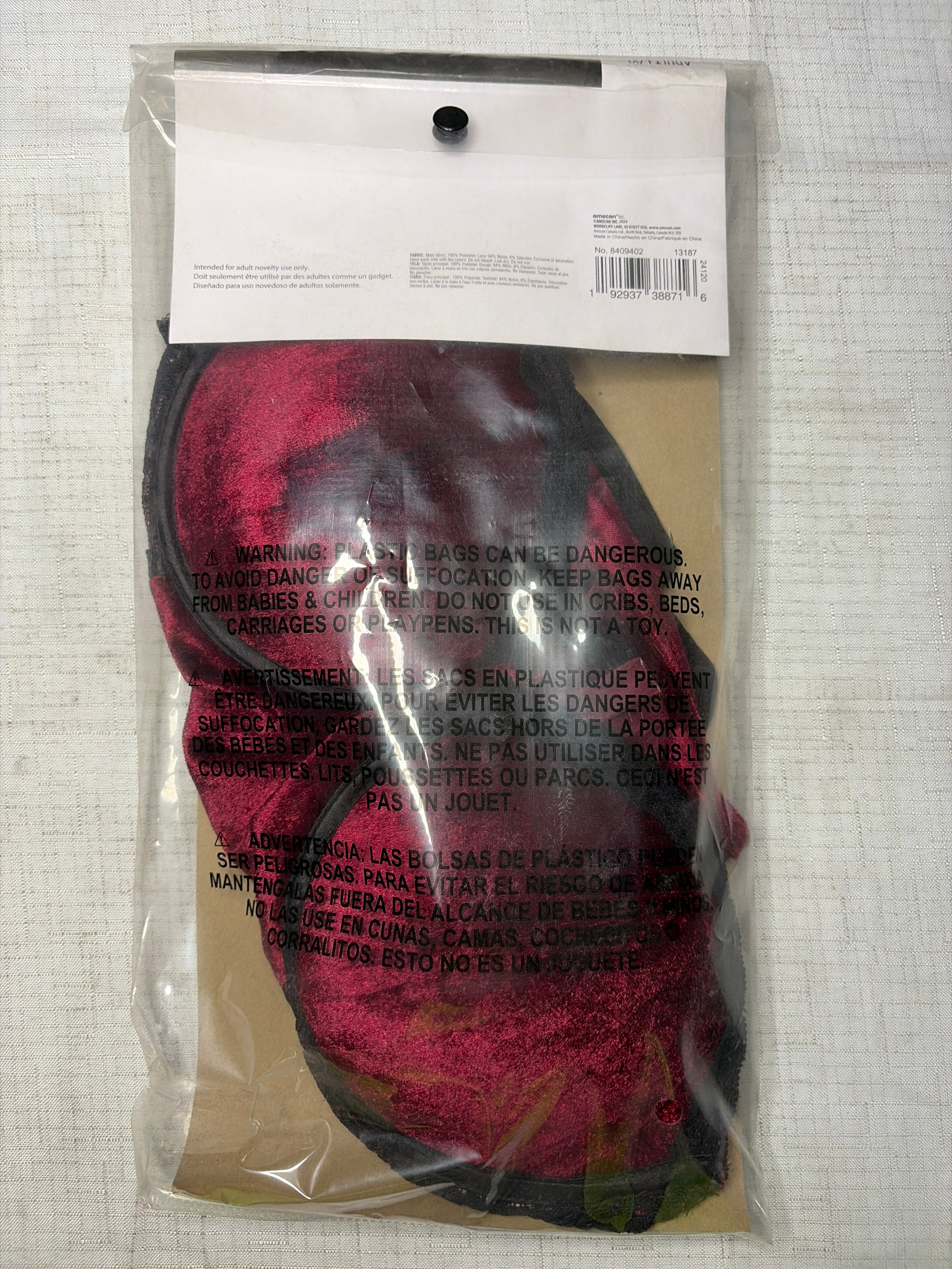 Women's Velvet Vampire Corset Top - Halloween Costume Accessory
