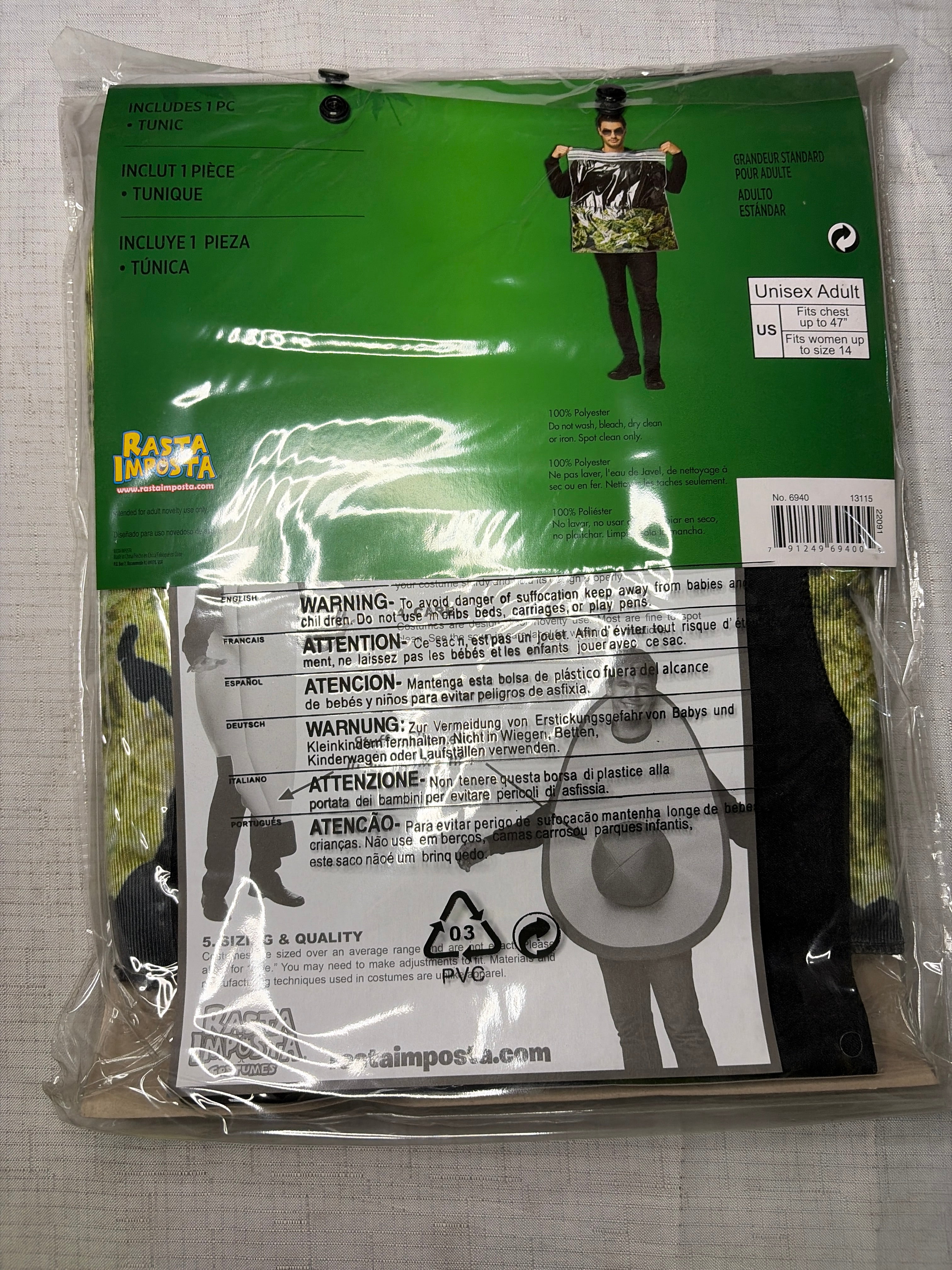Hilarious "Bag of Weed" Costume Accessory for Men