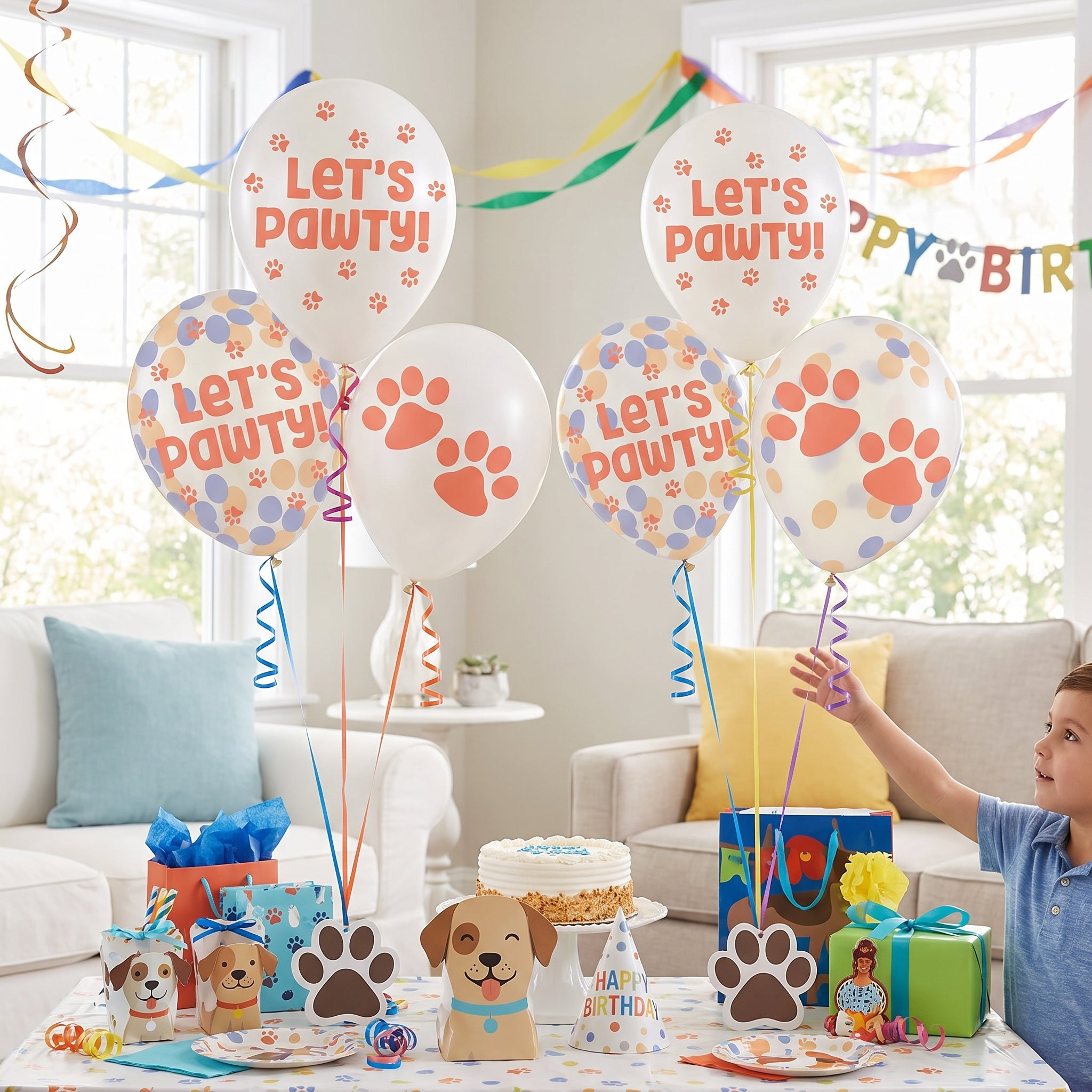 Let's Pawty! Latex Balloons for Kids Birthday