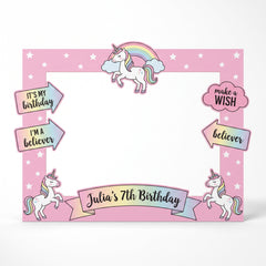 Enchanted Unicorn Birthday Photo Frame Kit, 35-Inch