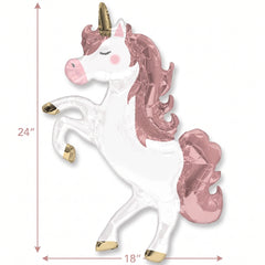 Enchanting Air-Filled Unicorn Foil Balloon - 8-Inch
