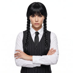 Adult Wednesday Addams Costume Wig - Standard Size