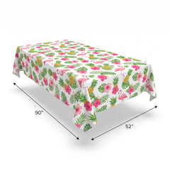 Aloha Tropical Flannel-Backed Vinyl Table Cover, 52x90-in