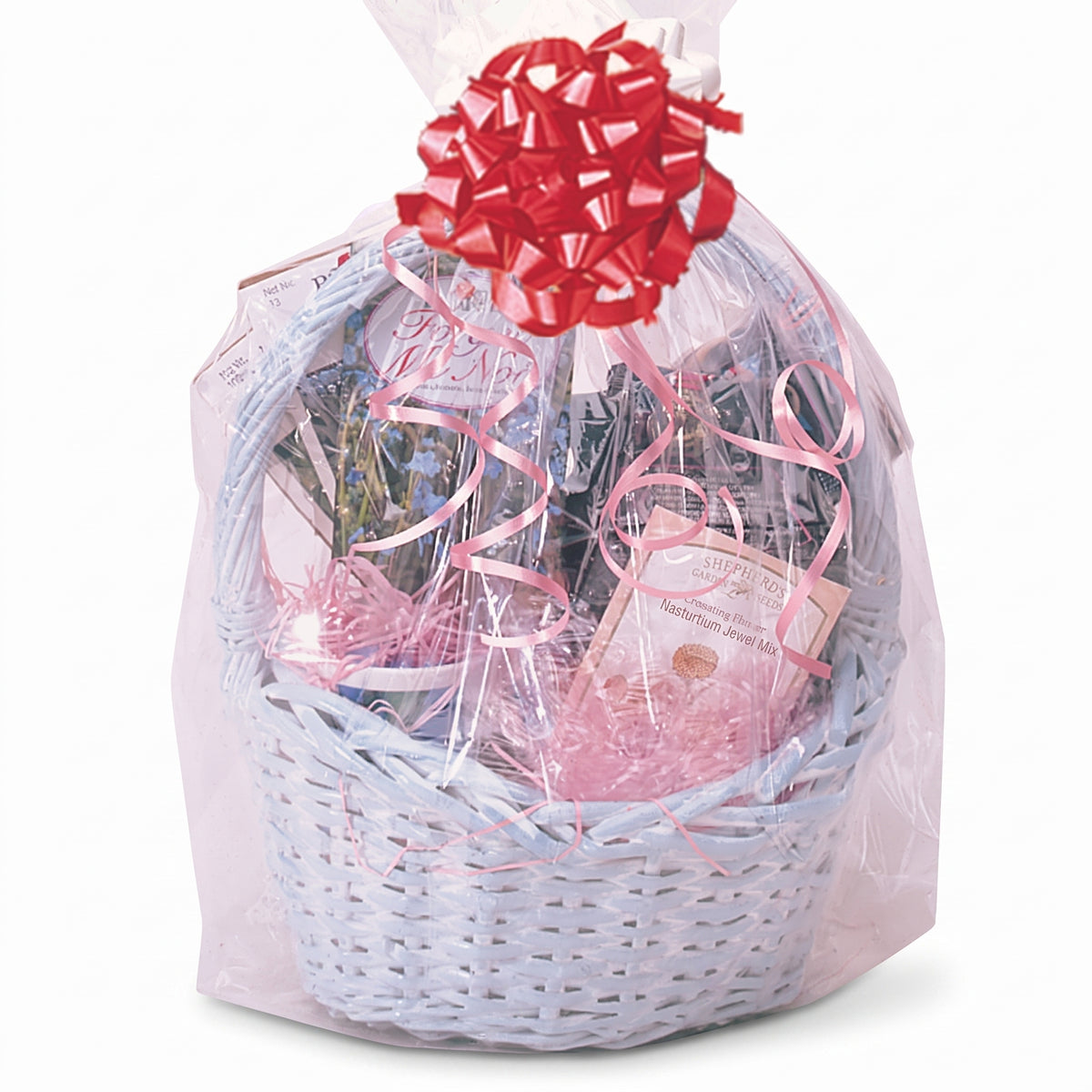 Clear Cello Shrink Wrap Basket Bag - Professional Gift Presentation
