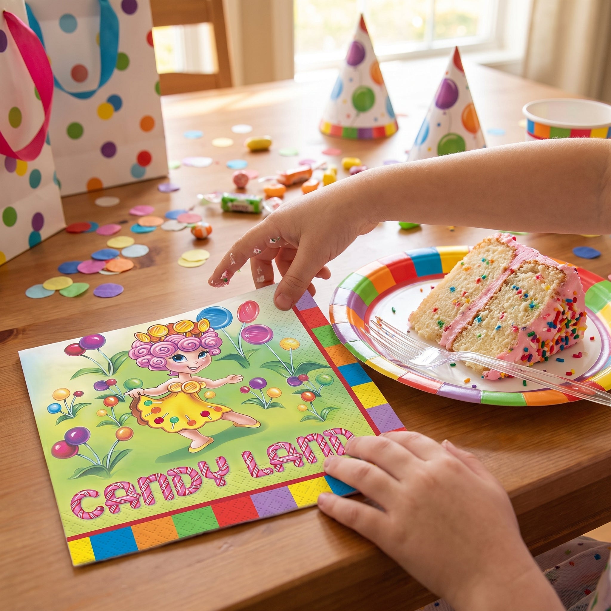 Candy Land Luncheon Napkins - 6.5 In. x 6.5 In.