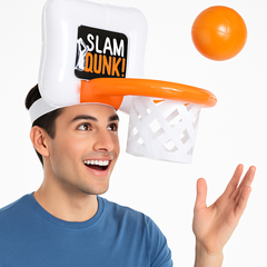 "Slam Dunk" Inflatable Basketball Hoop Hat Game