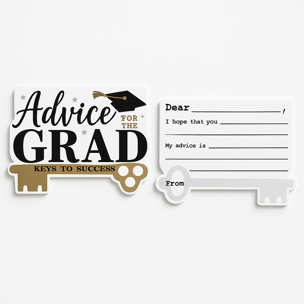 Graduation Advice Cards - "Keys to Success" Design
