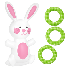 Inflatable Bunny Ring Toss Game - Easter Party Fun