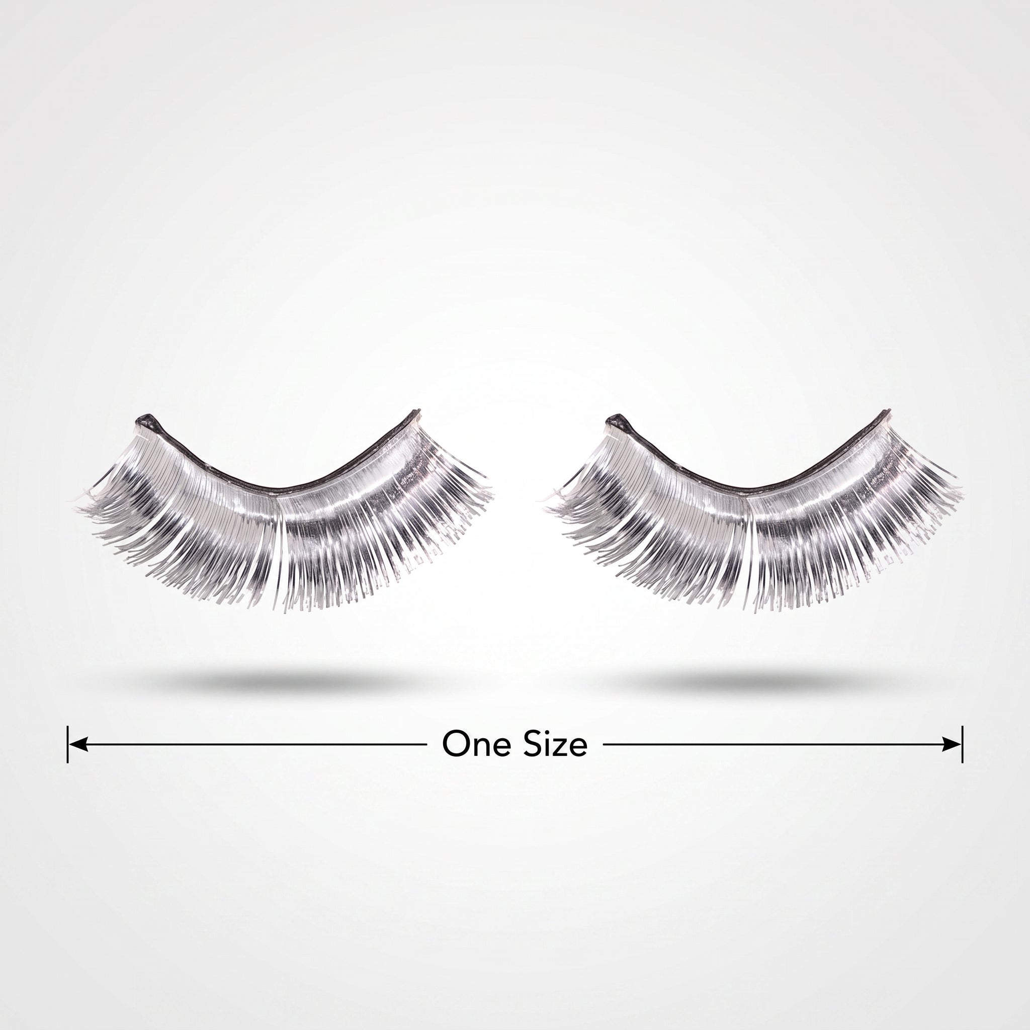 Sparkling Silver Self-Adhesive Tinsel Eyelashes