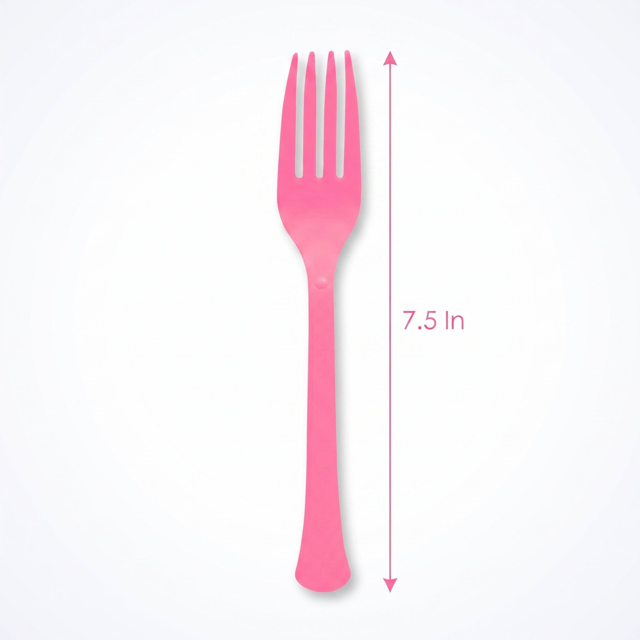 Bright Pink Plastic Forks - 50 Count