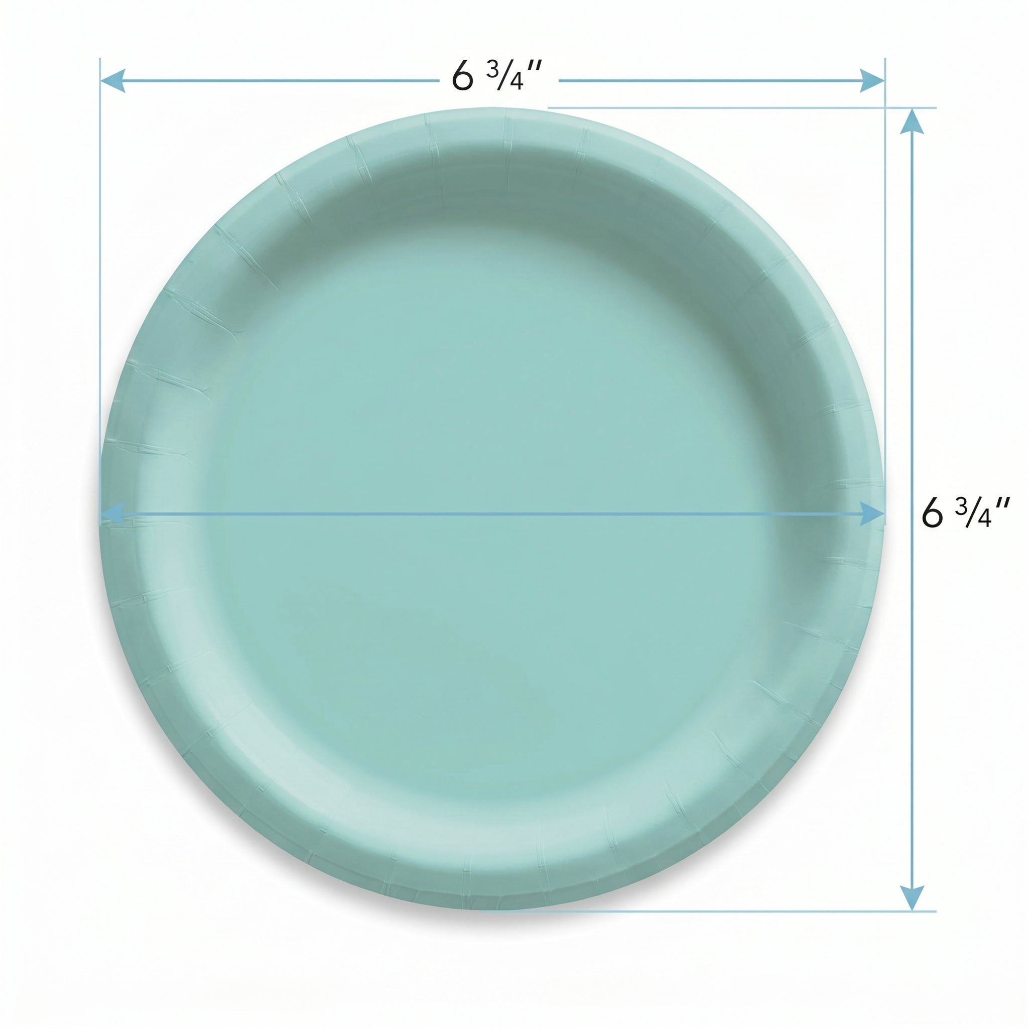 Robin's Egg Blue Paper Plates 6.75 Inch Round