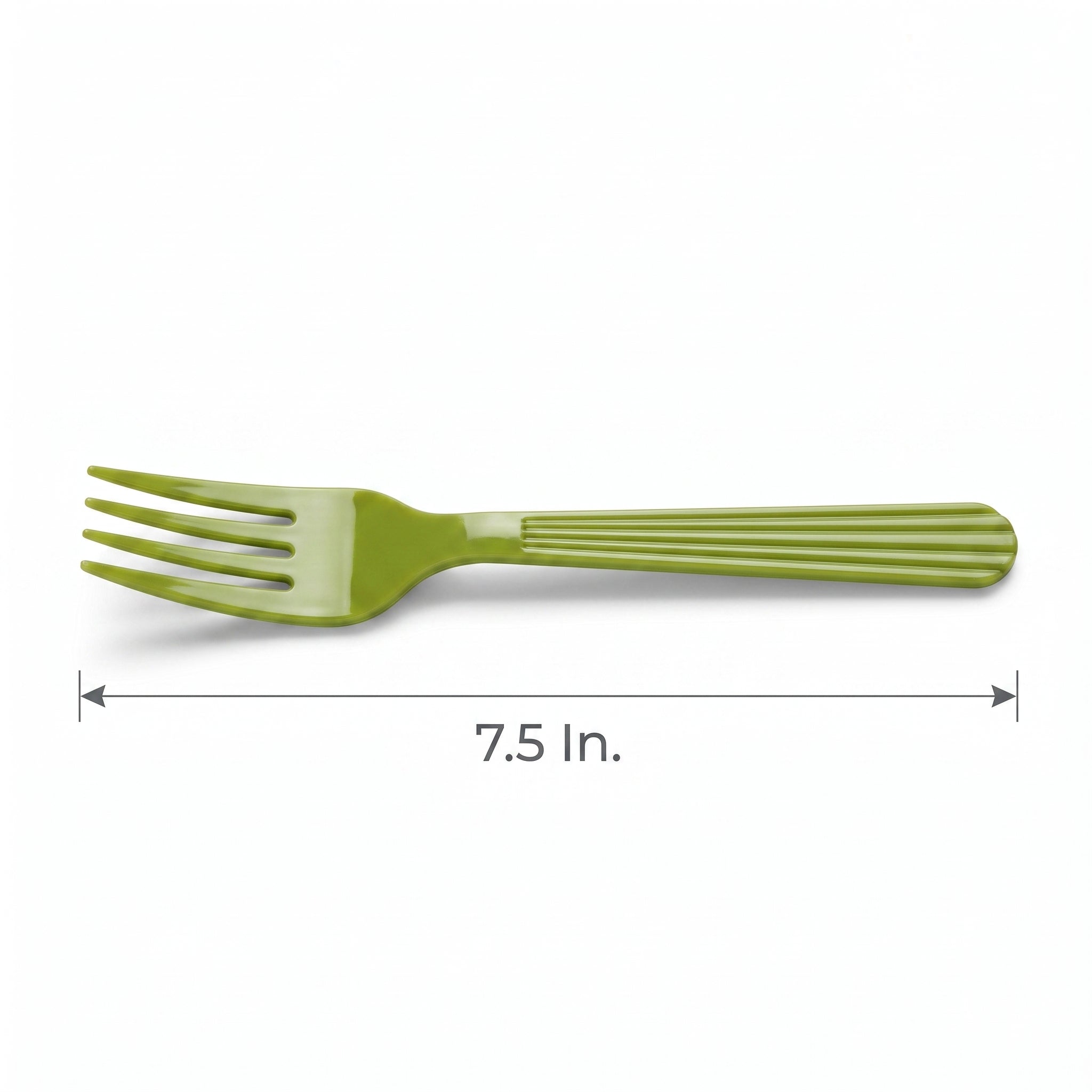 Kiwi Green Plastic Forks - 7.5 in. - 20 Pack