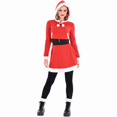 Adult Sassy Santa Hooded Costume Dress