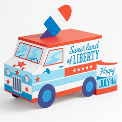 Patriotic Ice Pop Truck Table Decoration Kit