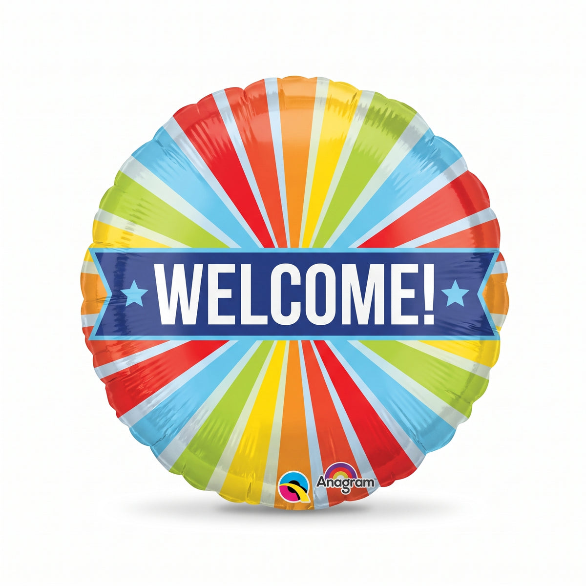 Vibrant Welcome Metallic Mylar Balloon - 18 Inch