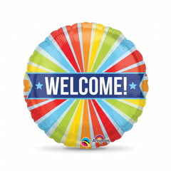 Vibrant Welcome Metallic Mylar Balloon - 18 Inch