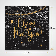 Midnight Hour New Year's Eve Luncheon Napkins - 6.5 In. x 6.5 In.
