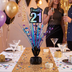 "Finally 21" Birthday Centerpiece Spray