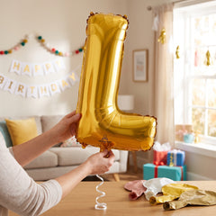 Gold Foil Letter L Balloon