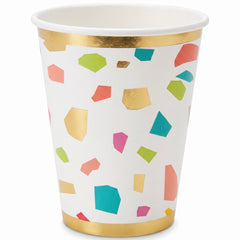 Rainbow Terrazzo 12oz Paper Cups