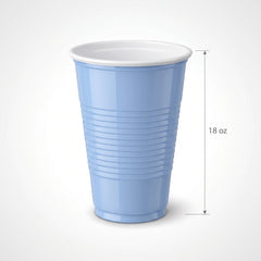 Pastel Blue 18 oz. High-Capacity Plastic Cups