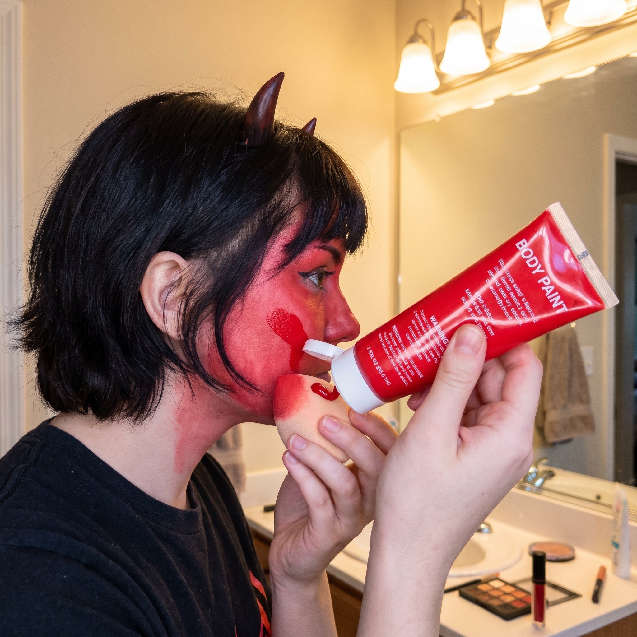 Red Non-Toxic Body Paint - 100ml Squeeze Tube