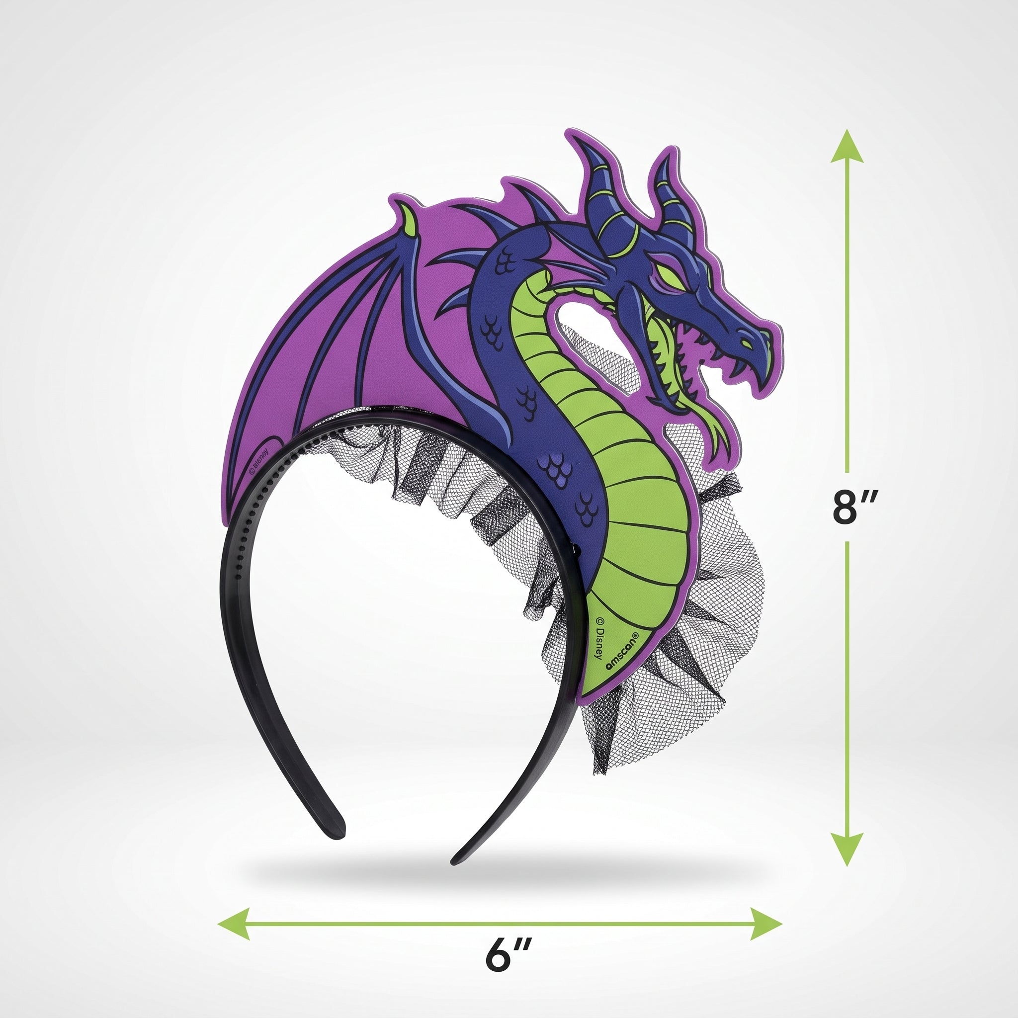 Disney Descendants 3 Maleficent Headband with Black Mesh
