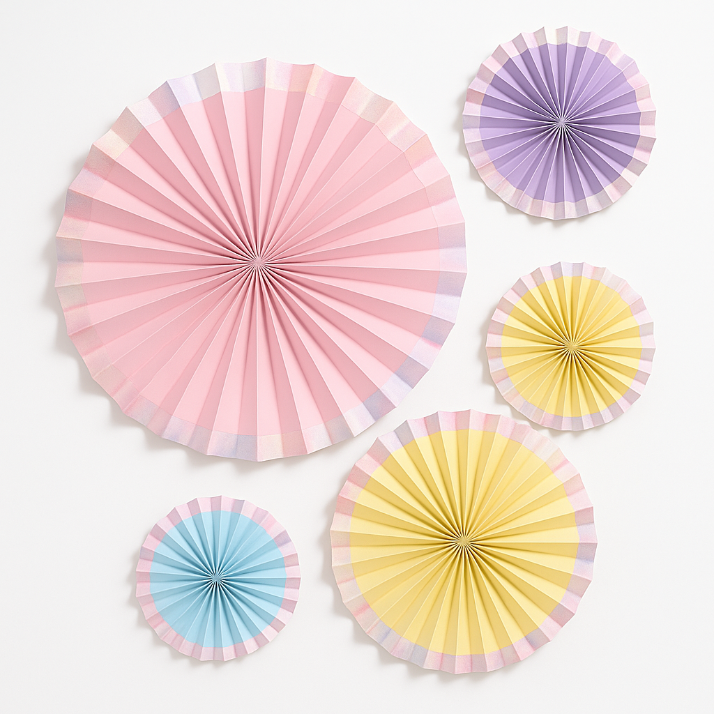 Pastel Parasol Paper Fans