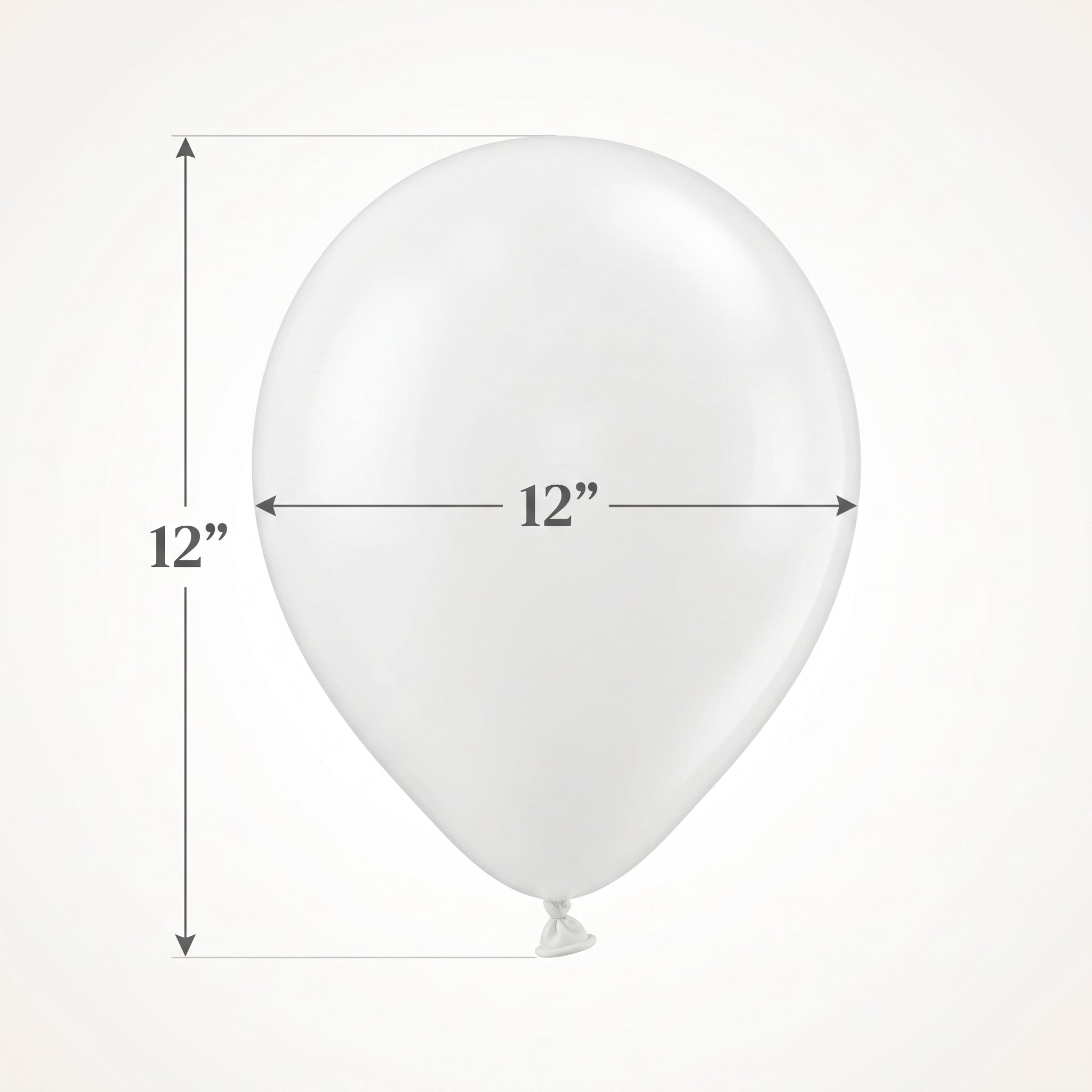 Luxaire Premium 12" White Latex Balloons - 25 Pack