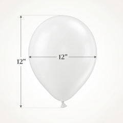 Luxaire Premium 12" White Latex Balloons - 25 Pack