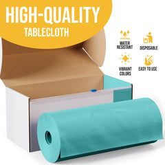 54 in. x 100 Ft. Cut To Size Table Roll | Aqua