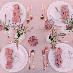 Exquisite Classic Rose Gold Plastic Spoons | 20 Count