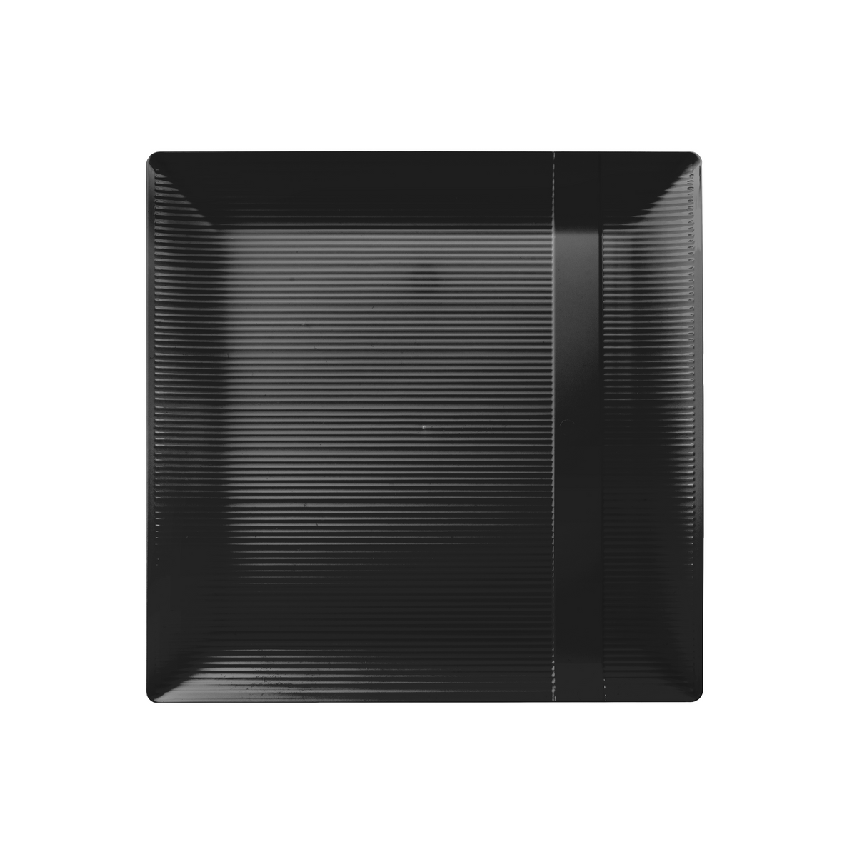 9 In. Black Zen Design Square Plates | 10 Count