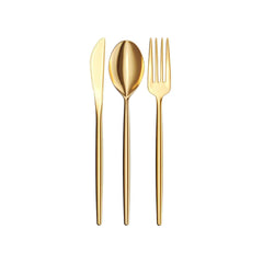 120 Pack Gloss Cutlery Set | Gold 40/40/40