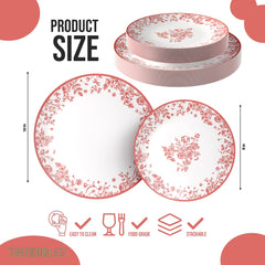 8 In. Toile Plastic Plates | 120 Count
