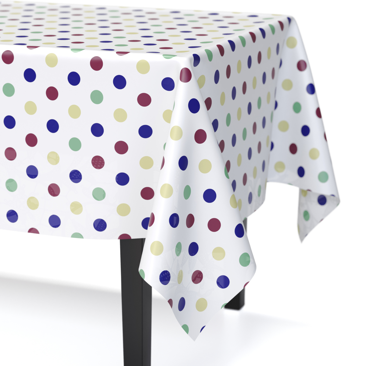 Multi Colored Polka Dot Table Cover