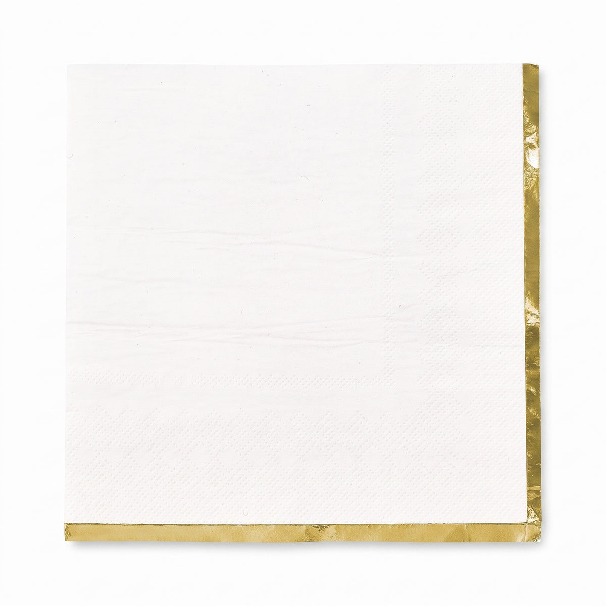 Elegant White Hot Stamped Beverage Napkins - 5 In. X 5 In.