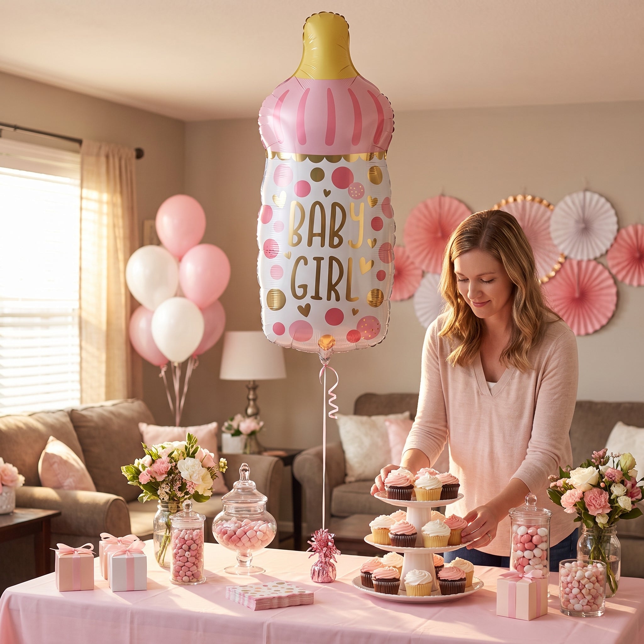 Baby Girl Bottle Foil Super Shape Balloon
