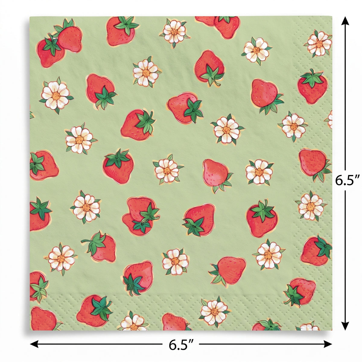 Strawberry Shortcake Birthday Luncheon Napkins - 6.5 In. x 6.5 In.