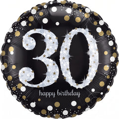 Sparkling 30th Birthday 18" Foil Balloon