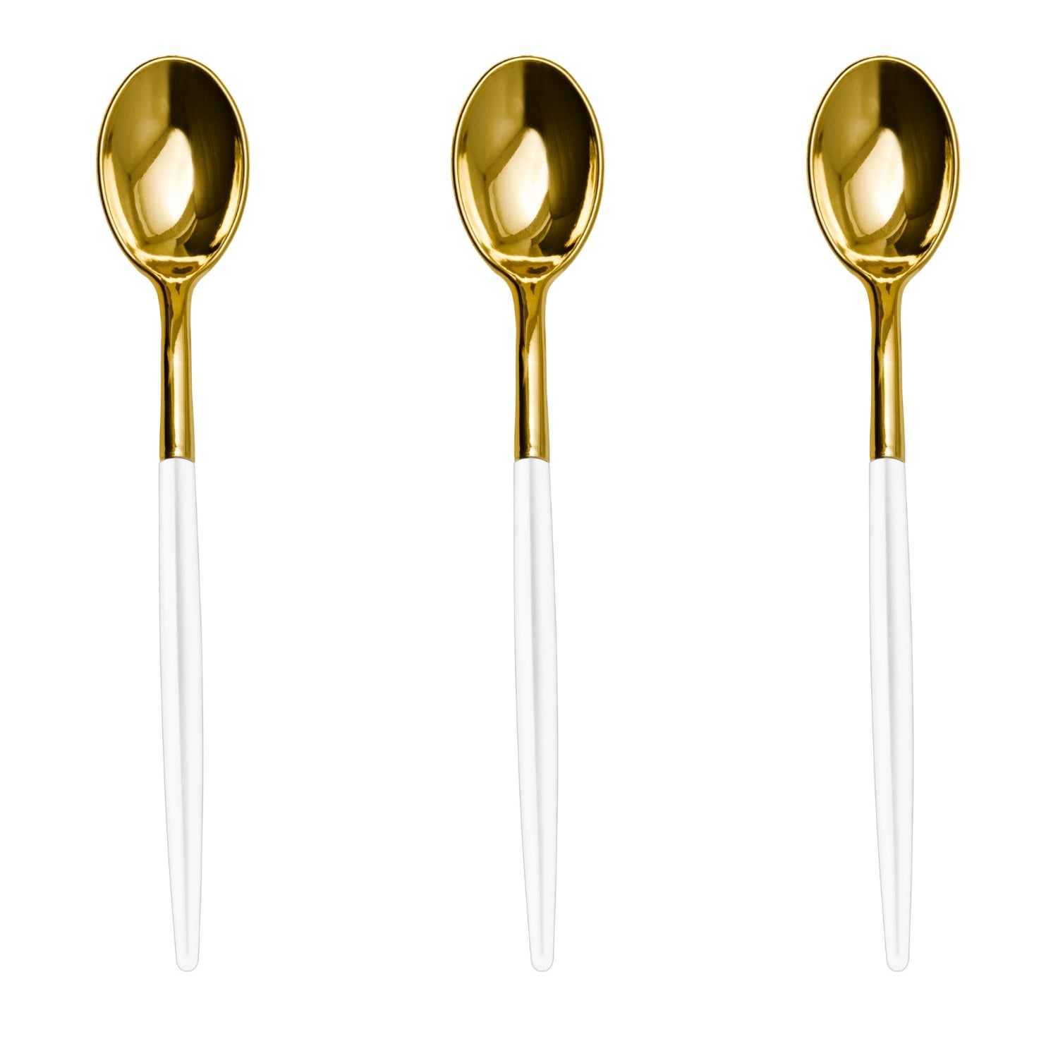 Trendables Spoons Ivory/Gold | 20 Count