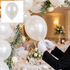 Elegant Pearl White Bulk Latex Balloons - 12 inch